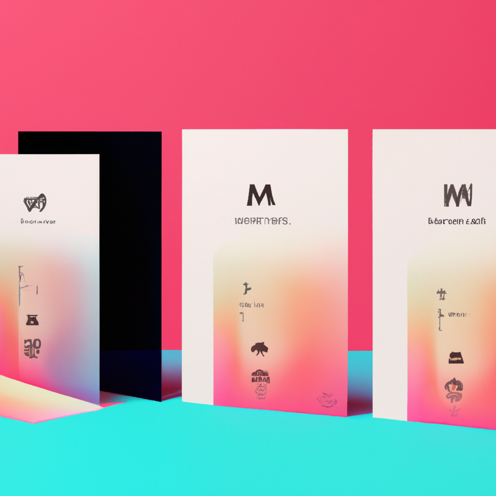 Minimalist graphic design course collage: typography, color swatches, layout grids, and UI components.